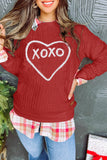 The 1 Holiday Chenille Letter Patch Quilted Sweatshirt