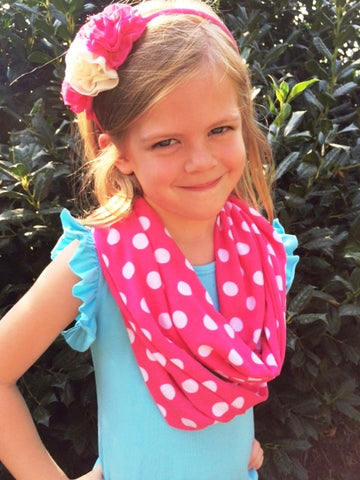 Girl's Scarf with polka dots